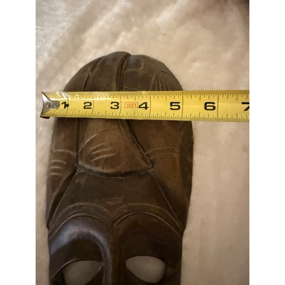 Vintage Folk Art Carved Wood MASK Indigenous Tribal Art - Picture 8 of 8